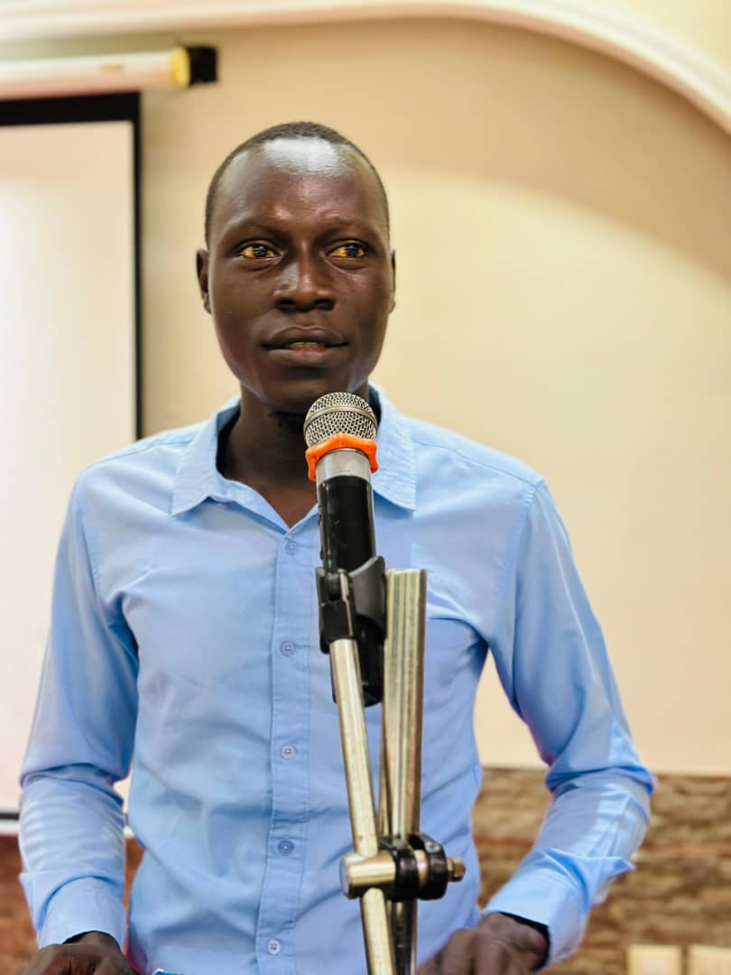Richard Mawa Michael speaking about digital smart farming training
