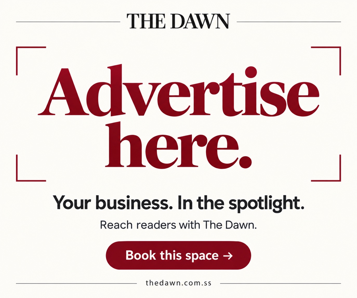 Advertise here — The Dawn